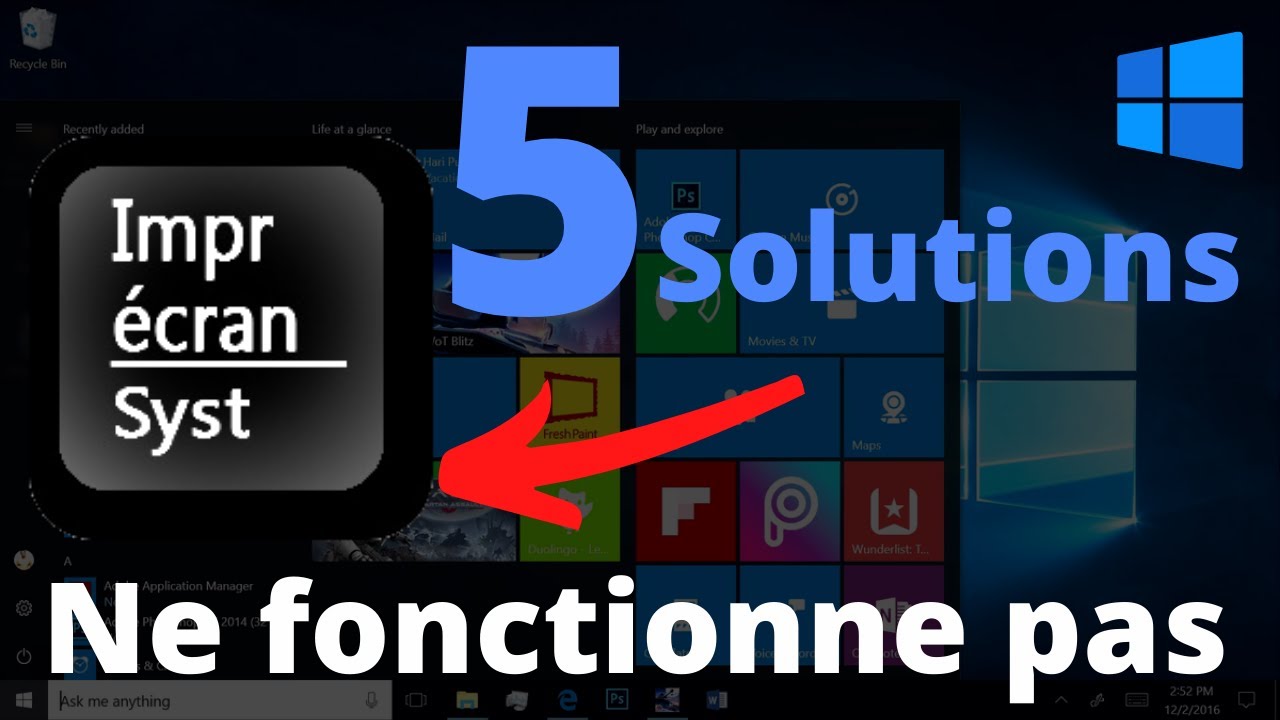 La Touche "impr écran" Ne Fonctionne Pas [5 Solutions] - YouTube