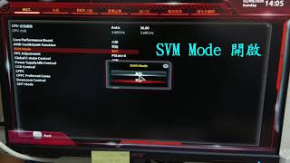 虛擬化技術(VT) AMD SVM BIOS 設定