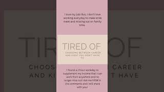 Are you tired of missing out on family time because you are working extra shifts or second job?