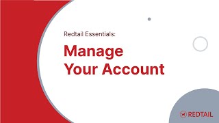 Redtail Essential: Manage Your Account