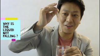 Why the liquid in the straw is not falling down? - Boyle’s law