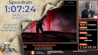 Ghost of Tsushima Legends Speedrun in 1:07:24 - Solo Bronze - NKH 2021 Marathon