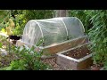 how to make a hoop house for a raised bed