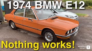 1974 BMW E12 - still not moving! #bmw