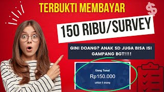 WOW! 150 RIBU DARI ISI SURVEY DAN PERTANYAAN AJA, APLIKASI PENGHASIL UANG SALDO DANA GRATIS 2022