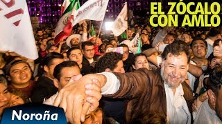 Noroña Celebra triunfo de AMLO en el Zócalo