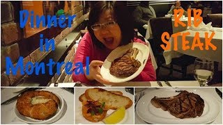 Montreal Travel Food Vlog - $25 Late Dinner Deal at a Famous Steakhouse, Cheap BUT....