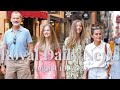 Princess Leonor of Asturias & Infanta Sofia of Spain Spend Time Together in the City Center of Palma