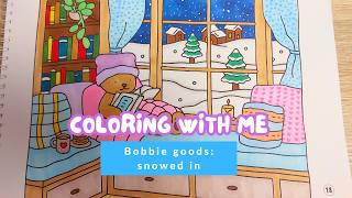 Relax and Coloring with me | Bobbie Goods Snowed in with Piano Calm
