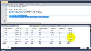 SQL Complete Tutorial - BETWEEN Operator with NOT IN example- Part 15