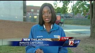 Escaped inmate is back behind bars
