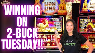 WE DID IT! Winning on 2-BUCK TUESDAY on Lion Link slot machine!