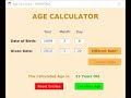 Video - 20 -- Program to calculate age  in Python | Python Programming