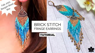 Chandelier Brick Stitch Fringe Earrings Tutorial