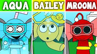 Incredibox Sprunki MROONA Vs. BAILEY Vs. SPRUNKI OC (All Version) | NEW MOD | NORMAL VS. HORROR