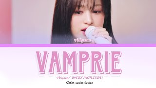 AHYEON( BABY MONSTER)  VAMPIRE  cover ( OLIVIA RODRIGO ) color coder lyrics #vampire #ahyeon