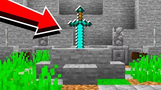 How to Build a SWORD STUCK IN STONE in Minecraft! #Shorts