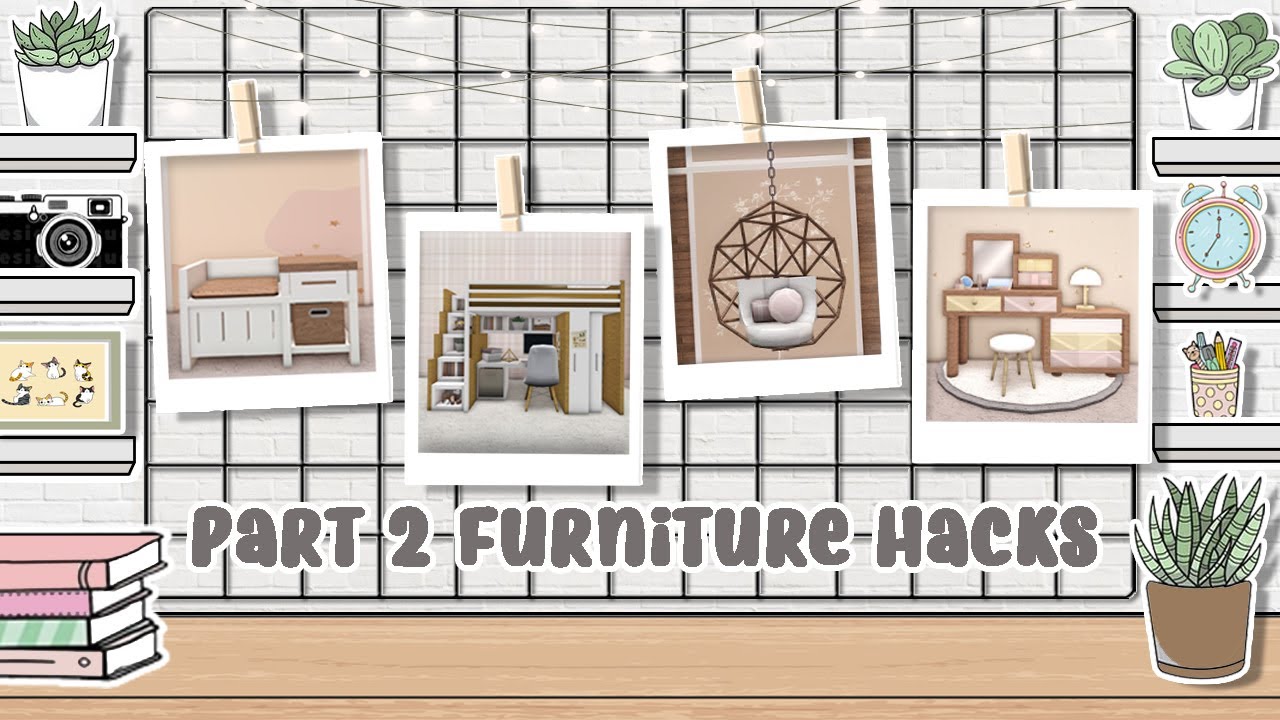 Bloxburg : 10 Simple Furniture Building Hacks | Part (2/2) | Series 19 ...