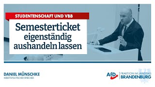 Semesterticket eigenständig aushandeln lassen | Daniel Münschke