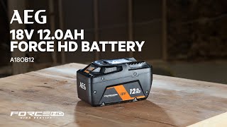 AEG 18V 12.0Ah FORCE HD Battery (A18OB12) - MORE Power \u0026 Runtime