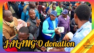 Hon jalango donates food & bedding & clothing for floods victims in lang'ata