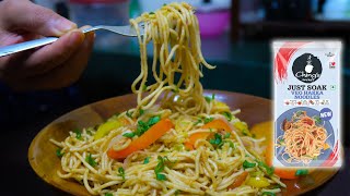 An Easy Way To Make Perfectly Cooked Hakka Noodles Every Time | Chings Just Soak Hakka Noodles