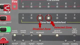 C-Tec - How to Disable Enable Zones and Other Functions on a CFP Conventional Fire Alarm Panel