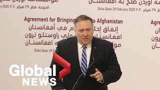 U.S. Secretary of State Mike Pompeo speaks after signing of peace deal with Taliban | FULL