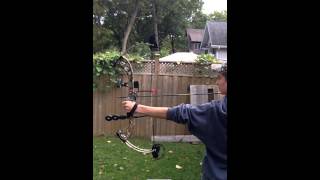 Shooting a PSE Archery Vision (slow motion)