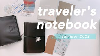 my traveler's notebook setup for the summer of 2022