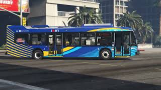 GTA 5 - More MTA bus (and other buses) action