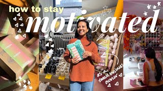 how I stay creatively ✨motivated✨ as a small business owner //crafting, packing orders, vlog