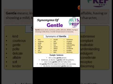 What are synonyms for gentle?