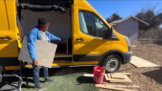 VAN Build Vlog || Turning My Van Into A Tiny Home On Wheels Building A Pull Out Drawer and more!!