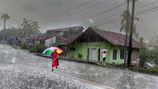 Rain Super Big and Thunderstorm in village Red soil | Rain For sleep Very refreshing