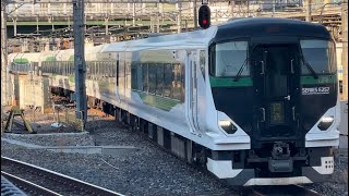 【臨時特急草津・四万71号に伴う返却回送】E257系5500番台ｵｵOM-52編成が回送電車として大宮駅7番線に到着するシーン（回9072M）2024.11.23