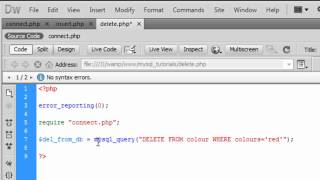 PHP & Mysql: Deleting from a database