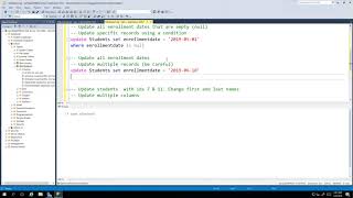 How To Update Data in an SQL Table | Microsoft SQL Server 2017 for Everyone