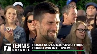 Novak Djokovic Talks Potential Alcaraz Meeting \u0026 Private Monte Carlo Party | 2023 Rome Third Round