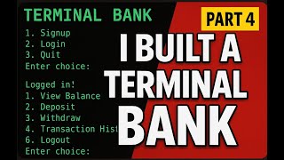 I Built a Terminal-Based Bank in Python 💻 | Beginner Python Project (Part 4)