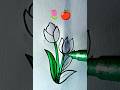 🍎+🌷=? Creative emoji drawing #art #satisfying #painting #brush pen #viral #trending