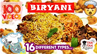 Biryanis | 16 Different Types | Indian & International Varieties | Royal | Wedding | Chicken |Mutton