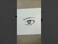 Drawing Realistic Sharingan (#shorts) - Anime Duck Art