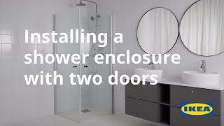 Installing a shower enclosure with two doors