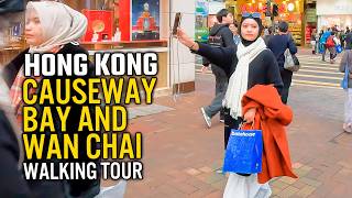 Hong Kong 4K Walking Tour | Causeway Bay, Wan Chai \u0026 Times Square 🇭🇰