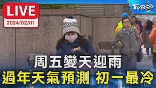 【LIVE】周五變天迎雨 過年天氣預測 初一最冷