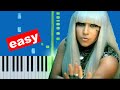 Lady Gaga - Poker Face (Slow Easy) Piano Beginner Tutorial