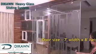 Dikawn Glass Sliding Heavy Duty