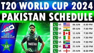 T20 World Cup 2024 Pakistan Schedule: Pakistan T20 World Cup 2024 Schedule