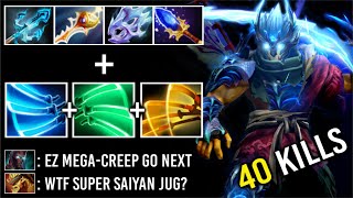 WTF 40 KILLS 2x RAMPAGE Juggernaut Divine Rapier Megacreeps Defense Impossible Comeback MVP Dota 2